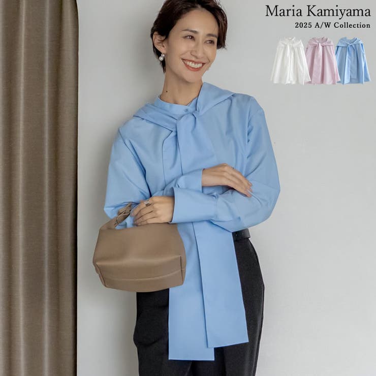 ブロードフードスカーフシャツ | Re:EDIT | 詳細画像1 