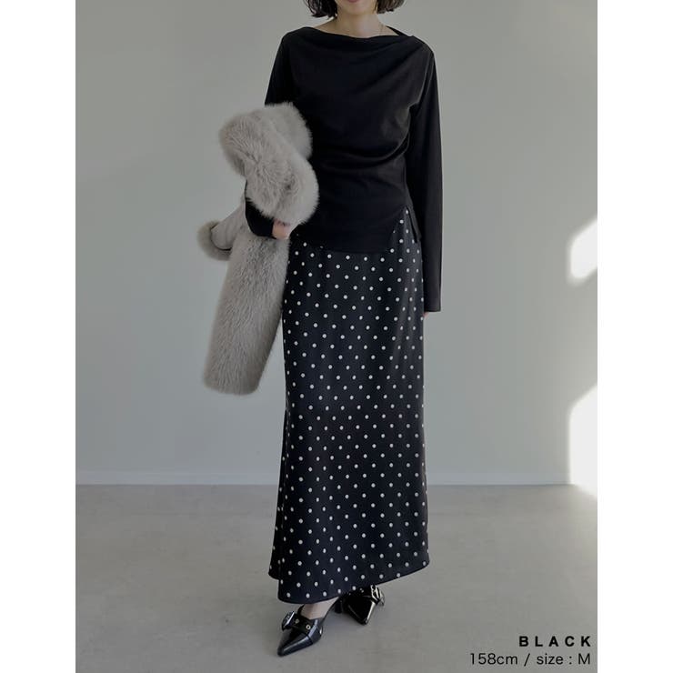 [汗じみ防止][UVカット]リブカットソードレープトップス | Re:EDIT | 詳細画像11 