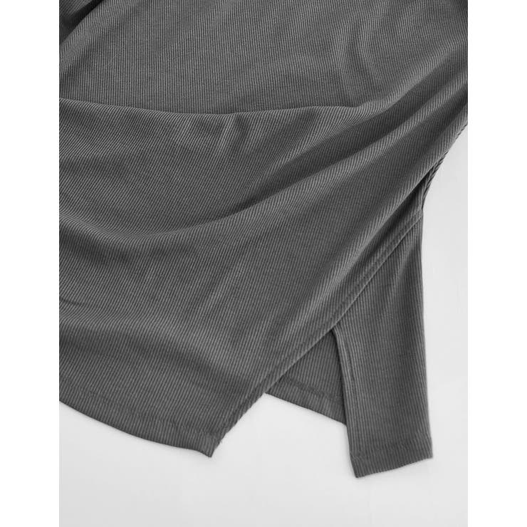 [汗じみ防止][UVカット]リブカットソードレープトップス | Re:EDIT | 詳細画像28 