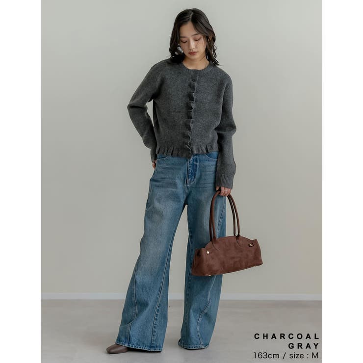 [2025 WINTER COLLECTION]メランジニットフリルカーディガン | Re:EDIT | 詳細画像9 