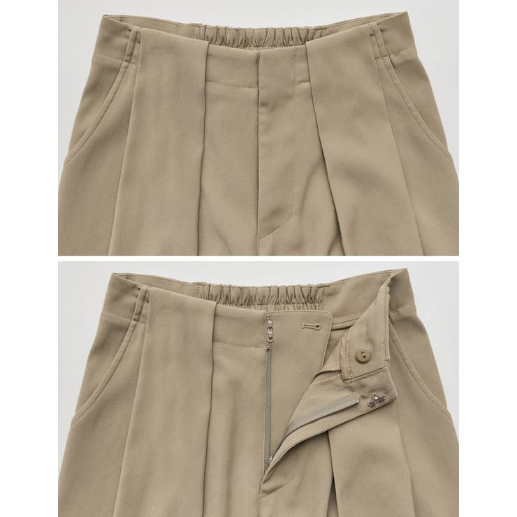 [低身長/高身長サイズ有]タックベルトループデザインワイドパンツ | Re:EDIT | 詳細画像26 