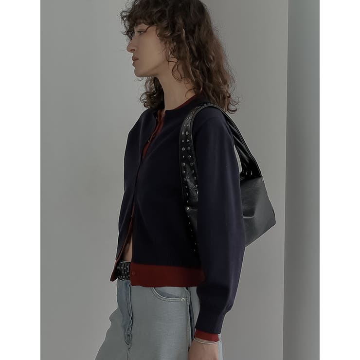 [2025AW COLLECTION]クルーネックレイヤード風カーディガン | Re:EDIT | 詳細画像11 