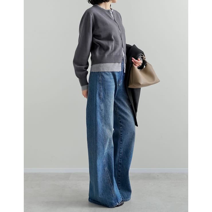 [2025AW COLLECTION]クルーネックレイヤード風カーディガン | Re:EDIT | 詳細画像8 