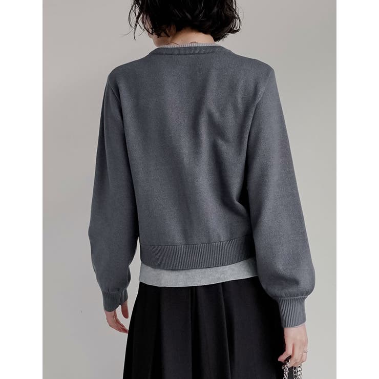 [2025AW COLLECTION]クルーネックレイヤード風カーディガン | Re:EDIT | 詳細画像27 