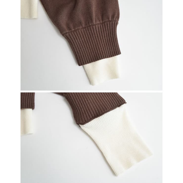 [2025AW COLLECTION]クルーネックレイヤード風カーディガン | Re:EDIT | 詳細画像39 