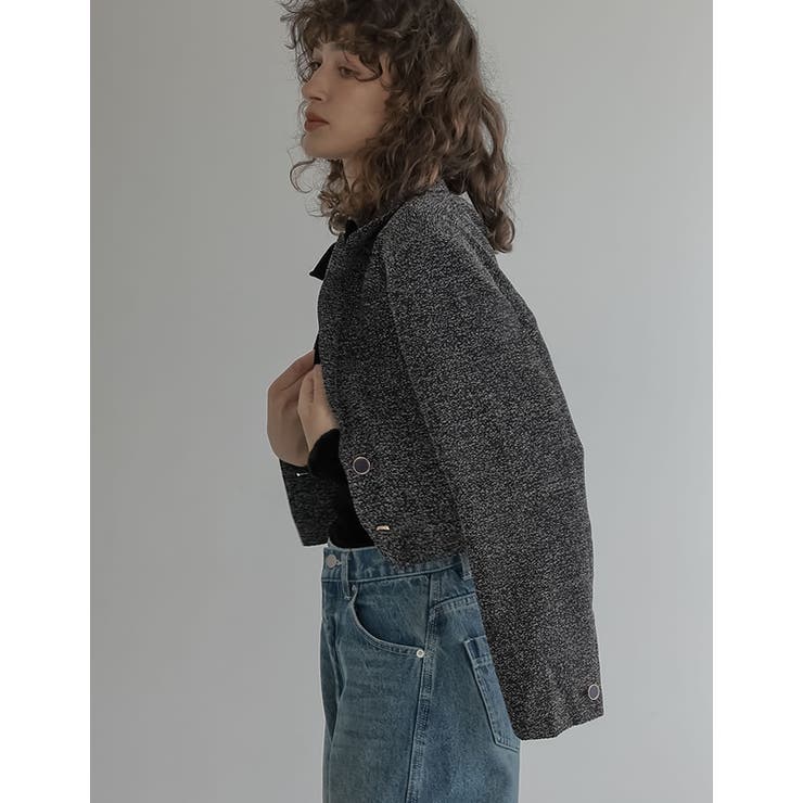 [2025AW COLLECTION]ツイードクロップドテーラードジャケット | Re:EDIT | 詳細画像7 