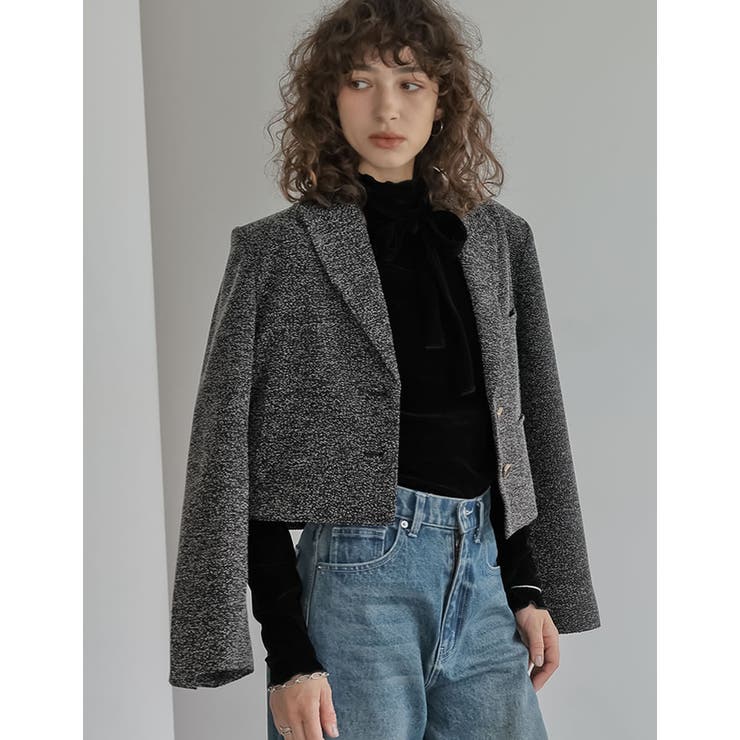 [2025AW COLLECTION]ツイードクロップドテーラードジャケット | Re:EDIT | 詳細画像10 