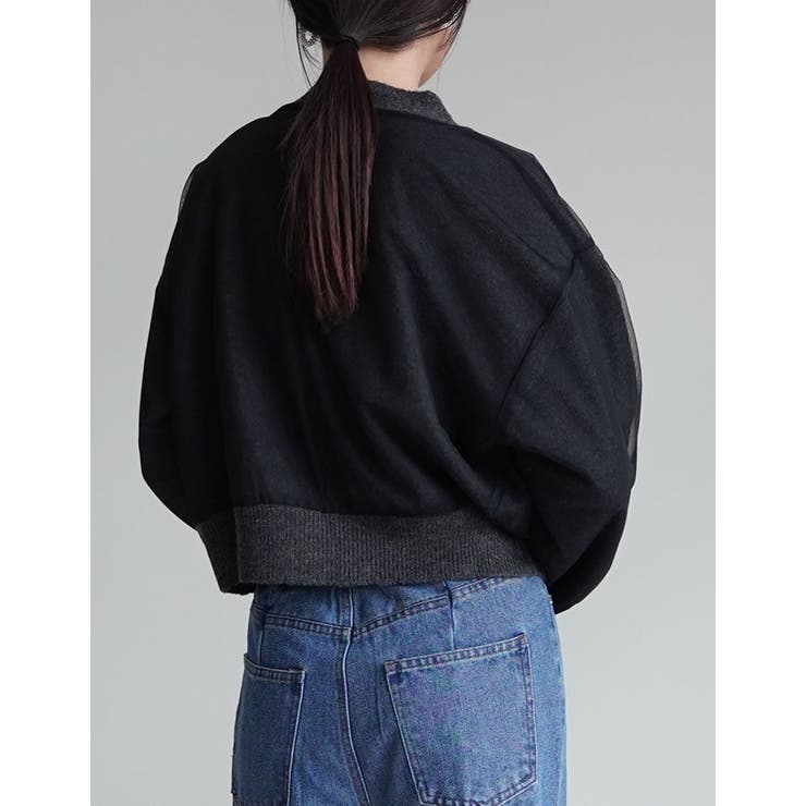 チュールレイヤードニットカーディガン | Re:EDIT | 詳細画像12 