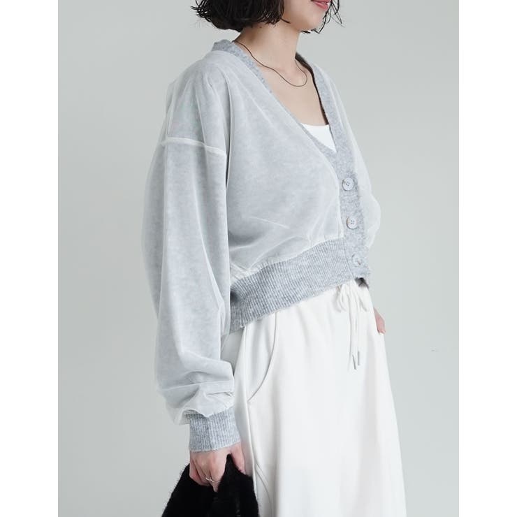 チュールレイヤードニットカーディガン | Re:EDIT | 詳細画像14 