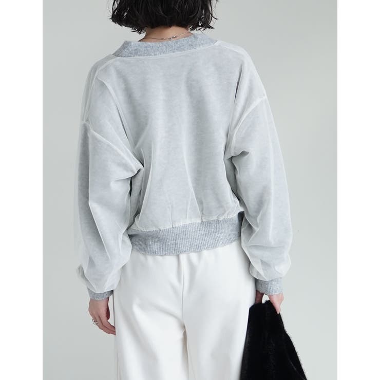 チュールレイヤードニットカーディガン | Re:EDIT | 詳細画像15 