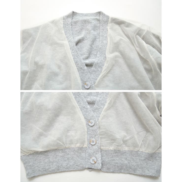 チュールレイヤードニットカーディガン | Re:EDIT | 詳細画像20 