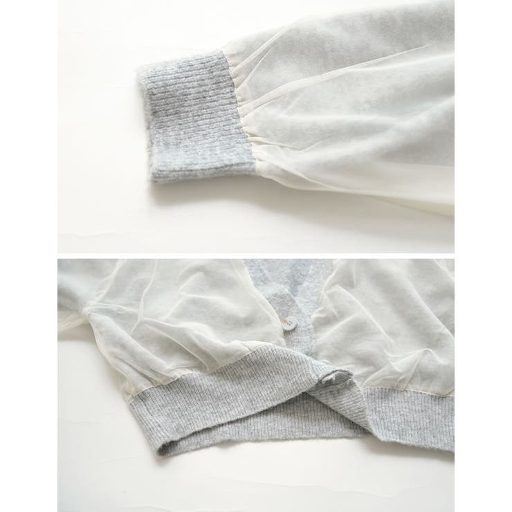 チュールレイヤードニットカーディガン | Re:EDIT | 詳細画像21 