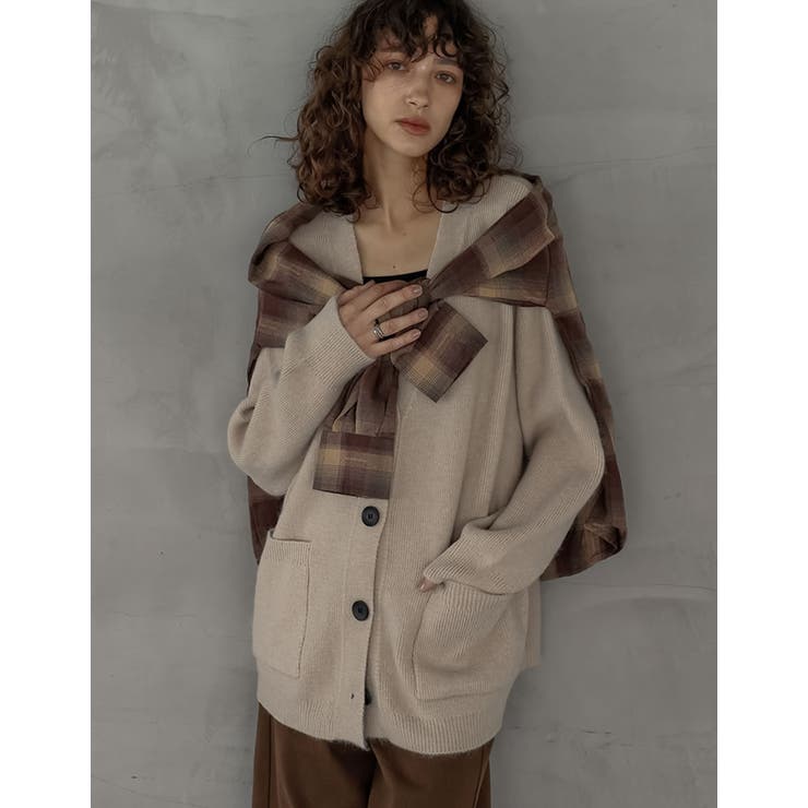 ブラウン(505) | [2025AW COLLECTION]オンブレチェックオーバーサイズシャツ | Re:EDIT