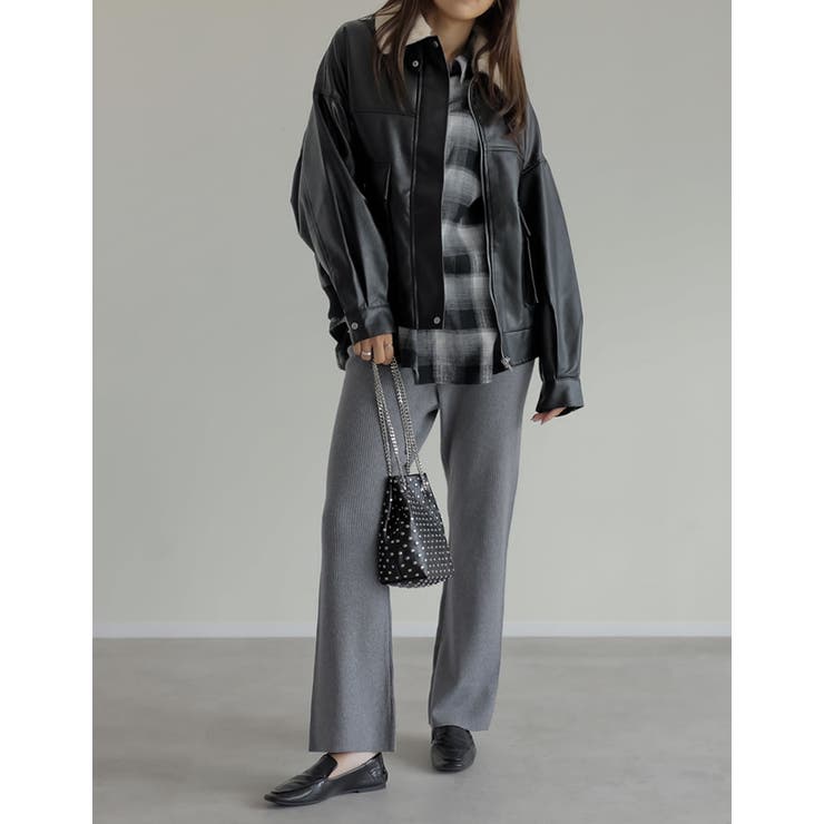 [2025AW COLLECTION]オンブレチェックオーバーサイズシャツ | Re:EDIT | 詳細画像12 