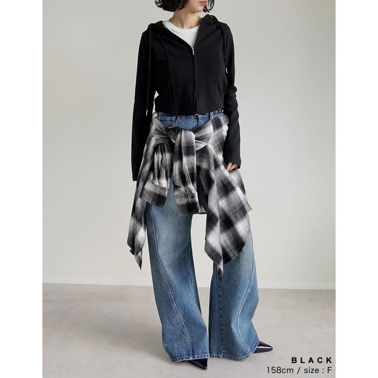 [2025AW COLLECTION]オンブレチェックオーバーサイズシャツ | Re:EDIT | 詳細画像14 