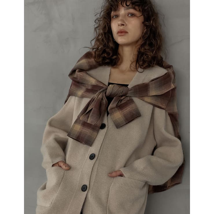 [2025AW COLLECTION]オンブレチェックオーバーサイズシャツ | Re:EDIT | 詳細画像7 