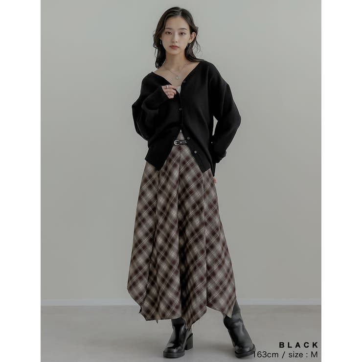 無地orアーガイル2WAYジャガードニットカーディガン | Re:EDIT | 詳細画像12 