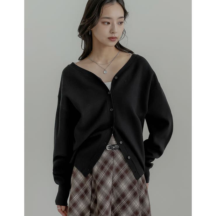 無地orアーガイル2WAYジャガードニットカーディガン | Re:EDIT | 詳細画像13 