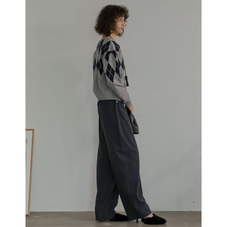 無地orアーガイル2WAYジャガードニットカーディガン | Re:EDIT | 詳細画像10 