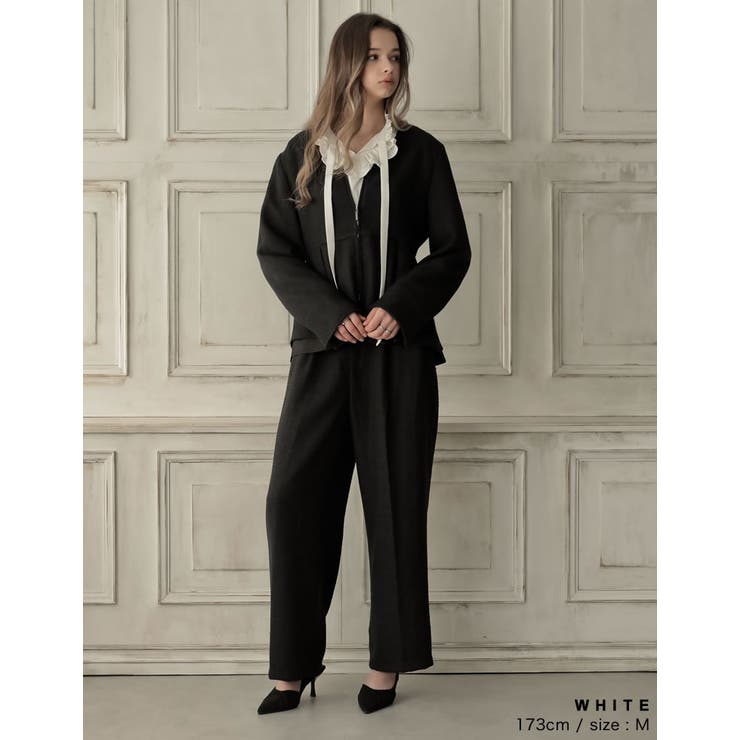 フレアスリーブフリルカッティングボウタイリボンブラウス | Re:EDIT | 詳細画像10 