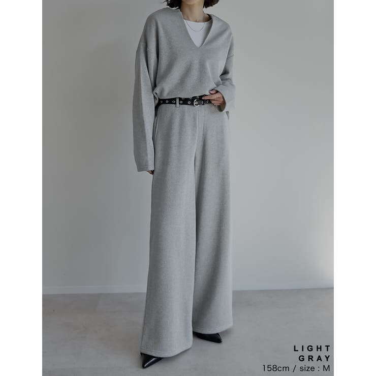 [低身長/高身長サイズ有]ラメ裏毛スウェットルーズパンツ | Re:EDIT | 詳細画像13 