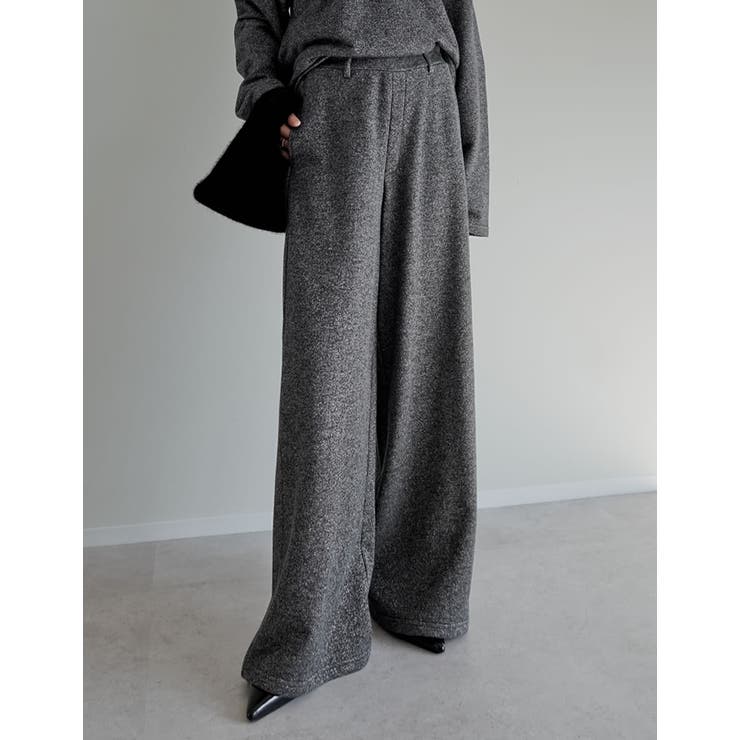 [低身長/高身長サイズ有]ラメ裏毛スウェットルーズパンツ | Re:EDIT | 詳細画像3 