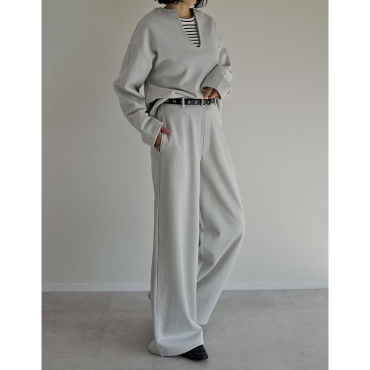 [低身長/高身長サイズ有]ラメ裏毛スウェットルーズパンツ | Re:EDIT | 詳細画像21 