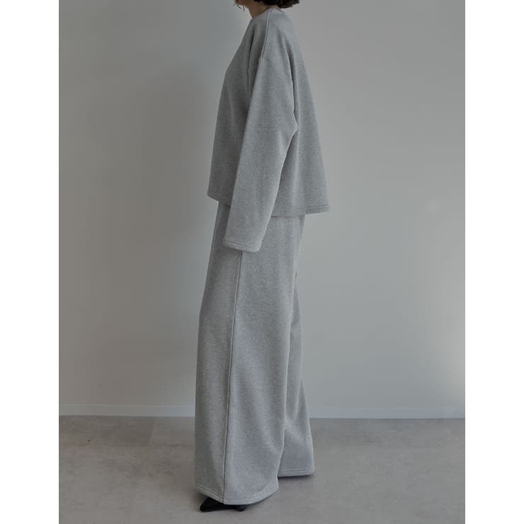 ラメ裏毛スウェット深Vネックプルオーバー | Re:EDIT | 詳細画像15 