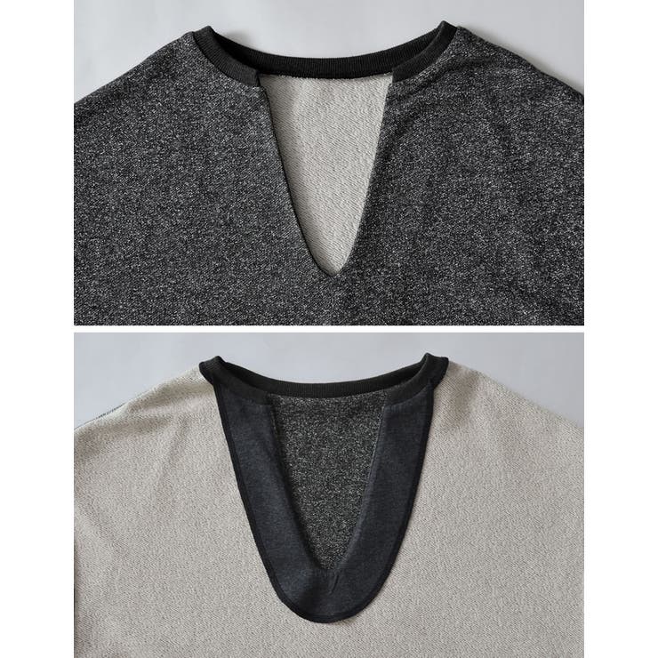 ラメ裏毛スウェット深Vネックプルオーバー | Re:EDIT | 詳細画像23 