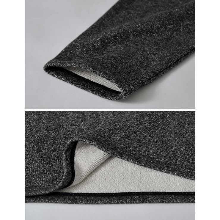 ラメ裏毛スウェット深Vネックプルオーバー | Re:EDIT | 詳細画像24 