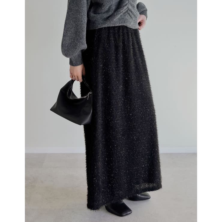 [低身長サイズ有]ラメシャギーナローロングスカート | Re:EDIT | 詳細画像7 