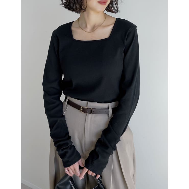 [乾燥機対応][汗じみ防止][UVカット]選べるネックデザインリブカットソー袖ギ… | Re:EDIT | 詳細画像10 