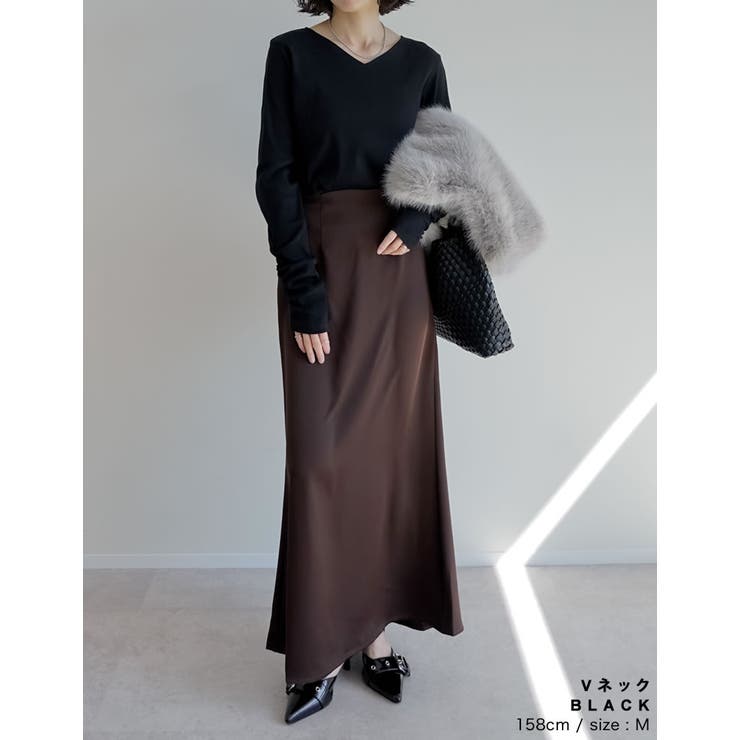 [乾燥機対応][汗じみ防止][UVカット]選べるネックデザインリブカットソー袖ギ… | Re:EDIT | 詳細画像30 