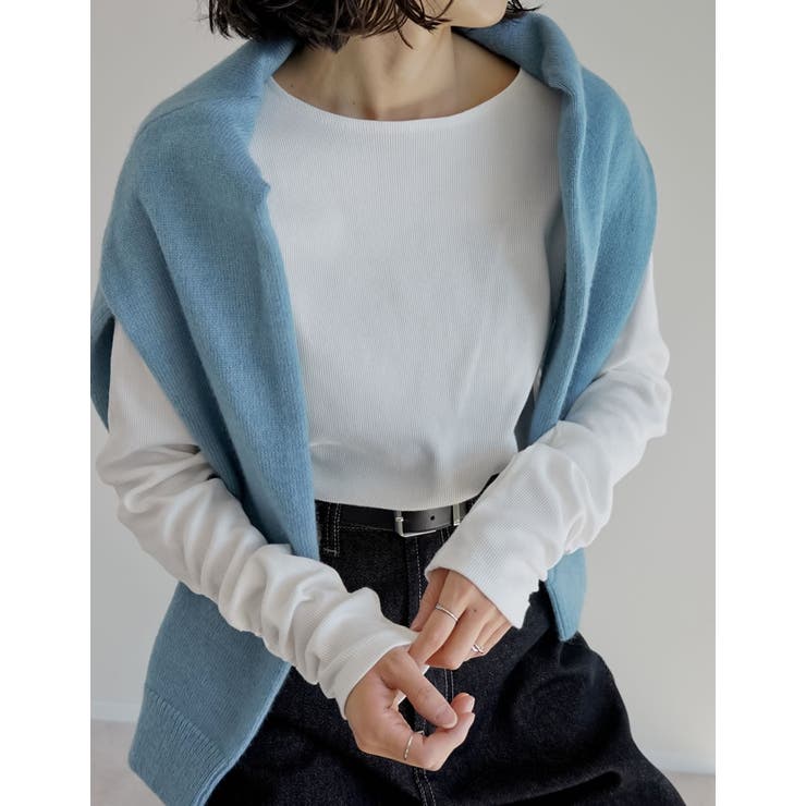 [乾燥機対応][汗じみ防止][UVカット]選べるネックデザインリブカットソー袖ギ… | Re:EDIT | 詳細画像36 