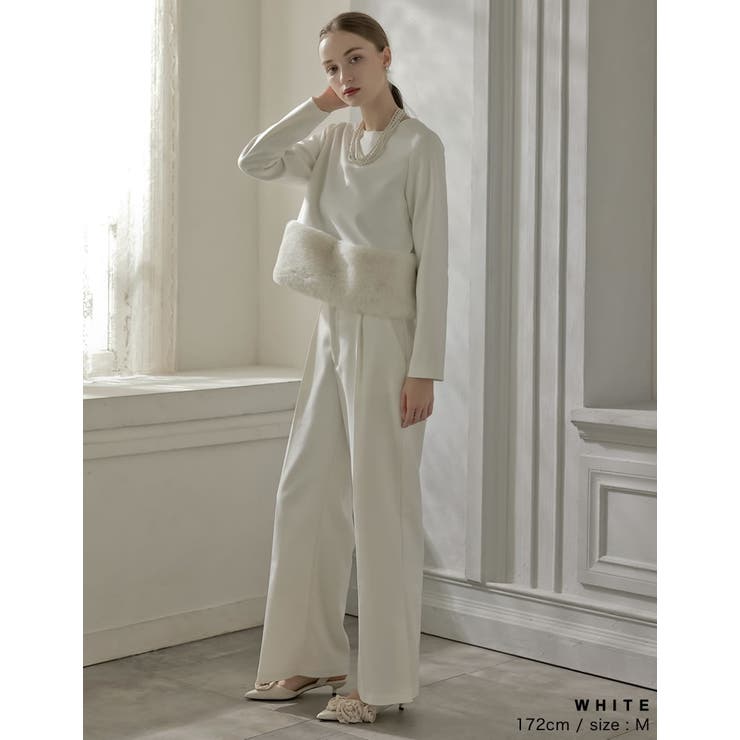 微起毛ツイル裾ファー切り替え長袖トップス | Re:EDIT | 詳細画像15 