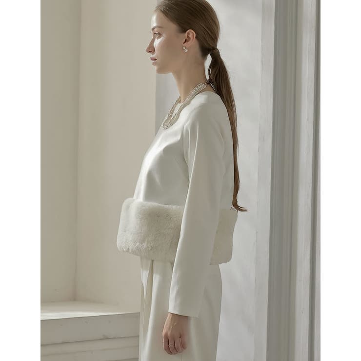 微起毛ツイル裾ファー切り替え長袖トップス | Re:EDIT | 詳細画像22 