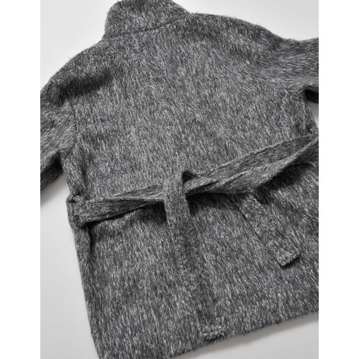 [低身長サイズ有]ミックスシャギースタンドカラーベルト付きコート | Re:EDIT | 詳細画像24 