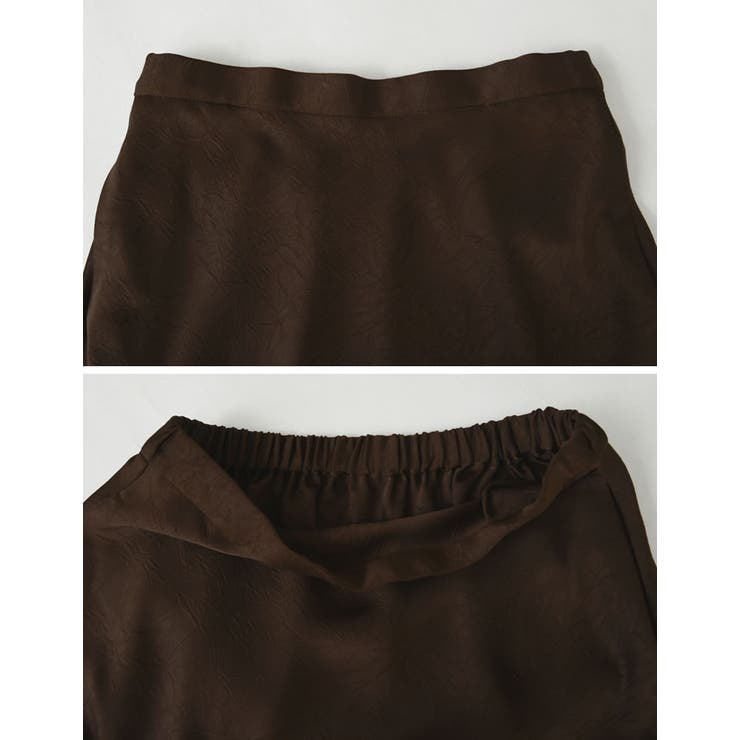 シワ加工サテン切り替えナロースカート | Re:EDIT | 詳細画像26 