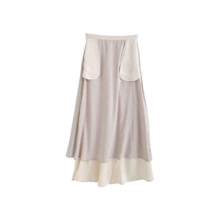 シワ加工サテン切り替えナロースカート | Re:EDIT | 詳細画像28 