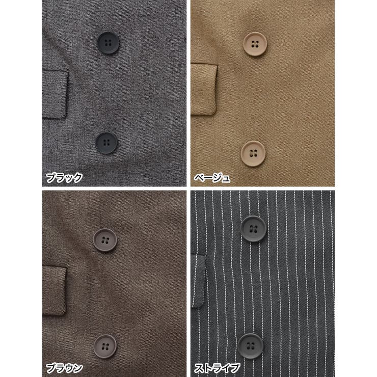 ミックスツイードorストライプダブルテーラードジャケット | Re:EDIT | 詳細画像19 