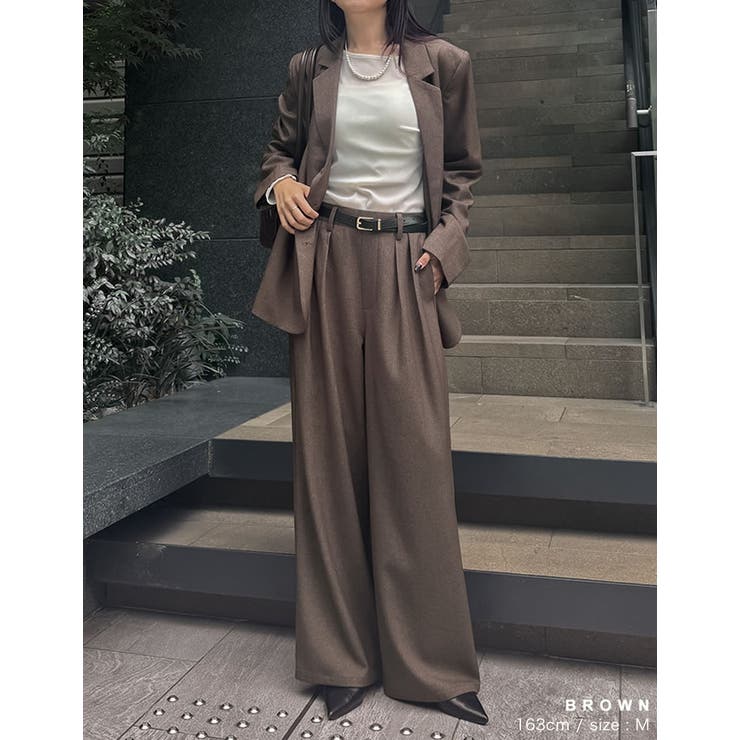 ミックスツイードorストライプダブルテーラードジャケット | Re:EDIT | 詳細画像13 