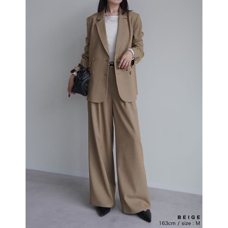 ミックスツイードorストライプダブルテーラードジャケット | Re:EDIT | 詳細画像17 