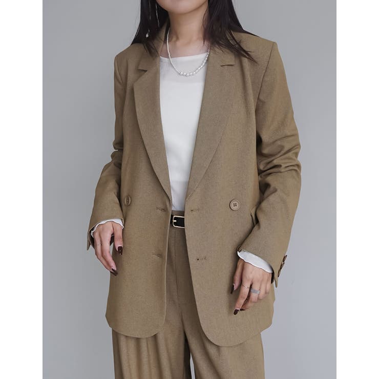 ミックスツイードorストライプダブルテーラードジャケット | Re:EDIT | 詳細画像21 