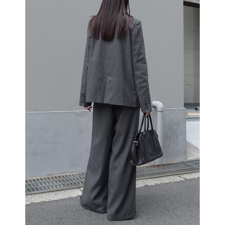 ミックスツイードorストライプダブルテーラードジャケット | Re:EDIT | 詳細画像28 