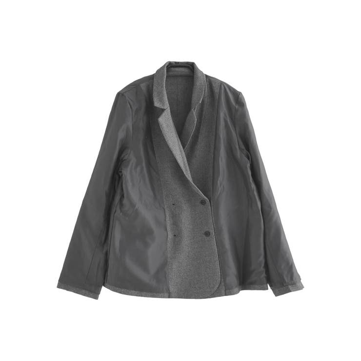 ミックスツイードorストライプダブルテーラードジャケット | Re:EDIT | 詳細画像34 