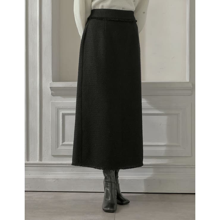 ツイードフリンジナロースカート | Re:EDIT | 詳細画像3 