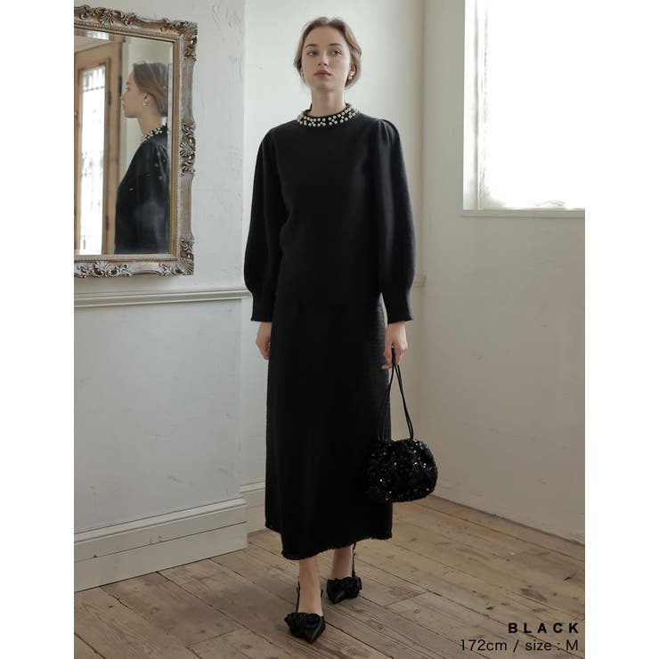 ツイードフリンジナロースカート | Re:EDIT | 詳細画像22 