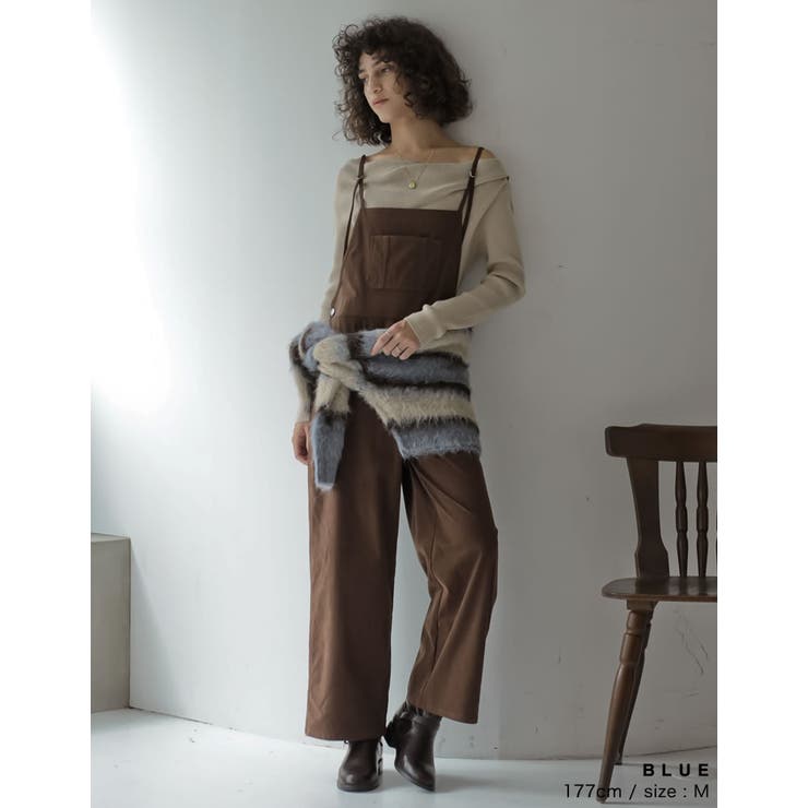 [2025 WINTER COLLECTION]シャギーニットマルチボーダーショ… | Re:EDIT | 詳細画像10 