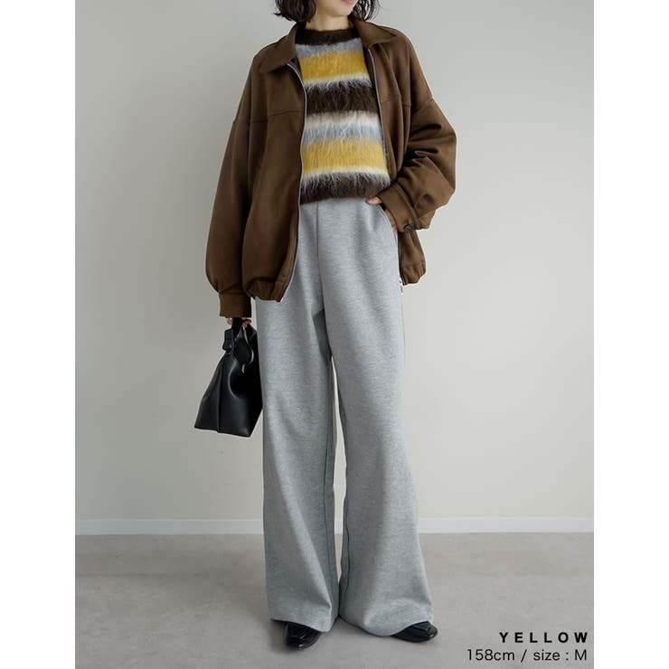 [2025 WINTER COLLECTION]シャギーニットマルチボーダーショ… | Re:EDIT | 詳細画像21 