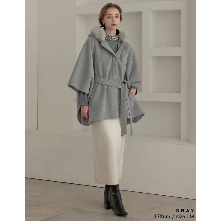 リバーフーディーポンチョコート | Re:EDIT | 詳細画像14 